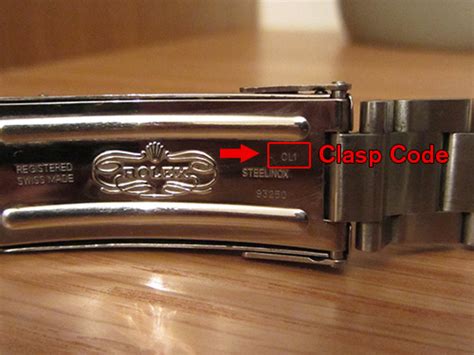 Rolex Clasp Codes .